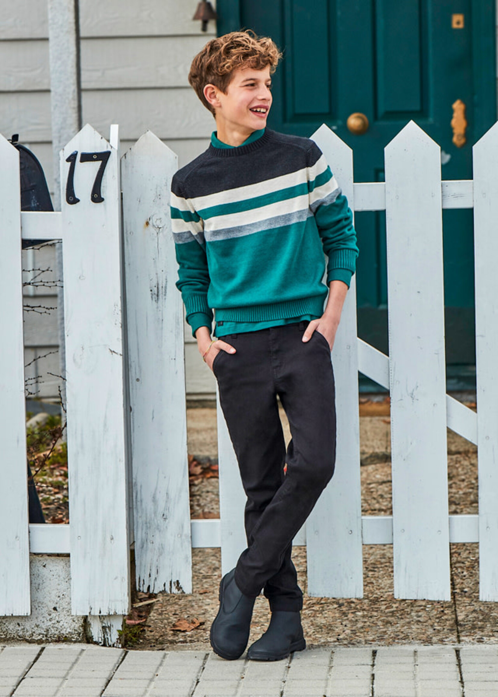 Mayoral Mayoral 5 pocket slim fit basic pant Black - 24 00582