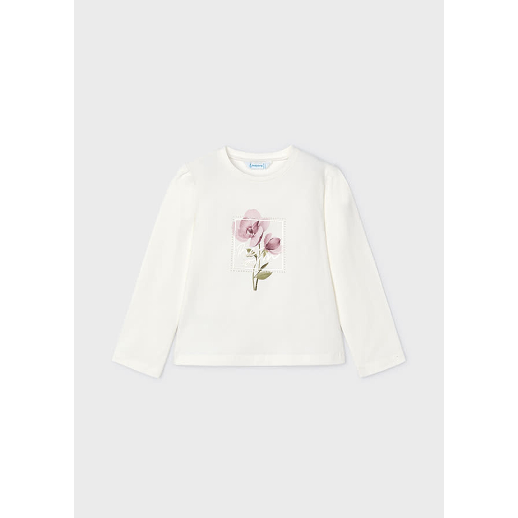 Mayoral Mayoral L/s t-shirt Natur-pink - 24 04066