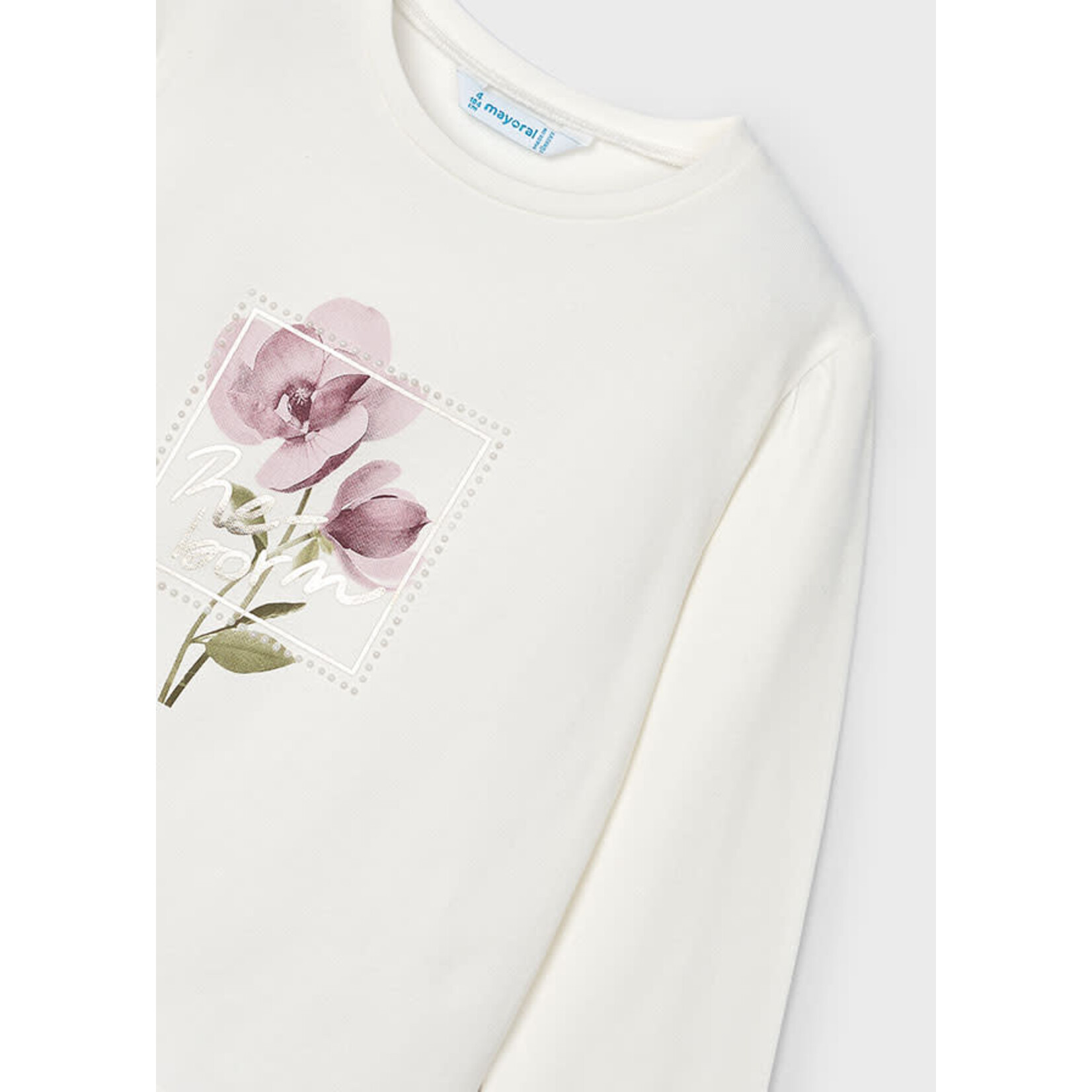 Mayoral Mayoral L/s t-shirt Natur-pink - 24 04066