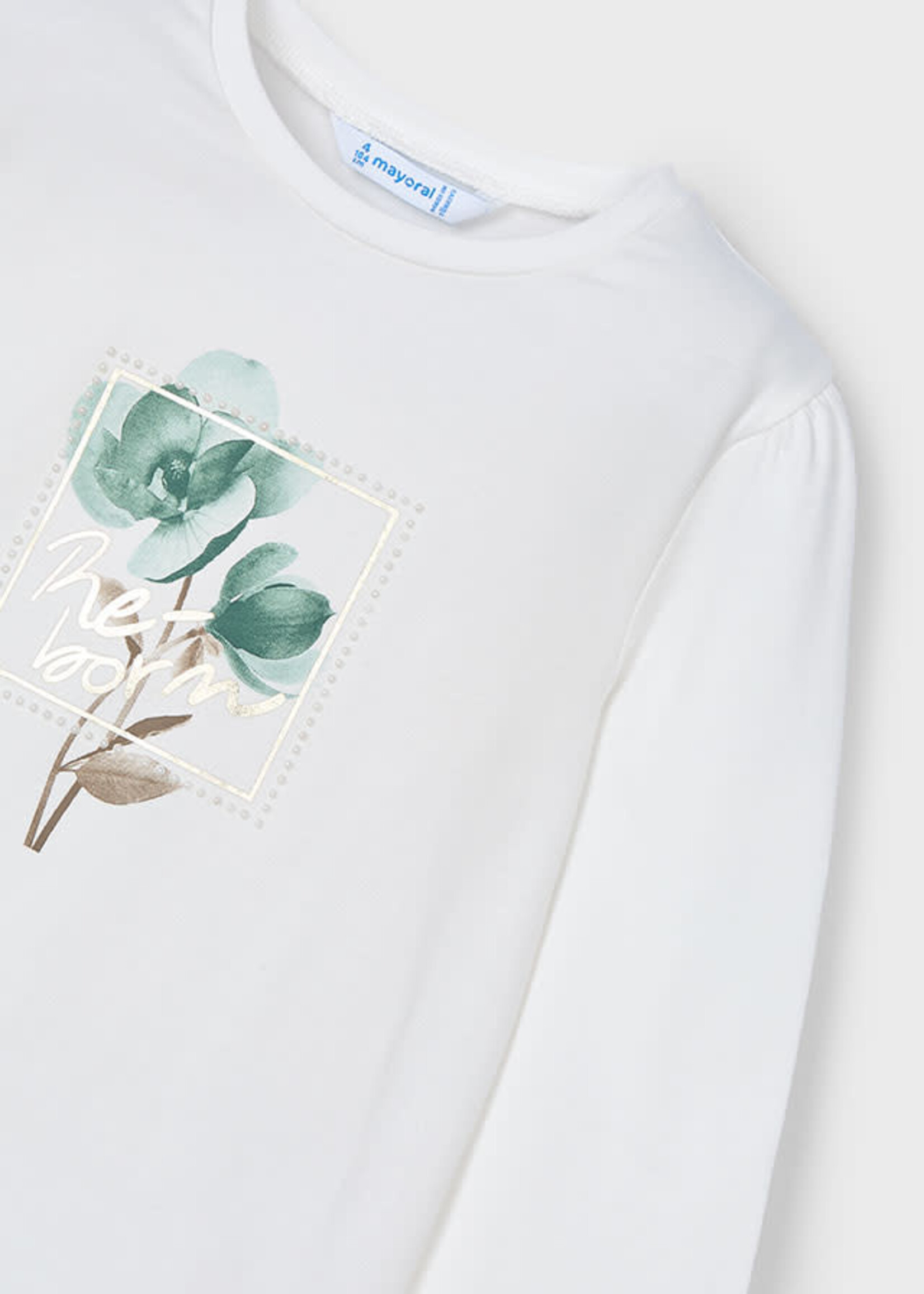 Mayoral Mayoral L/s t-shirt Nude-jade - 24 04066