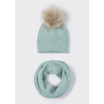 Mayoral Mayoral Fur hat & scarf set Jade - 24 10825