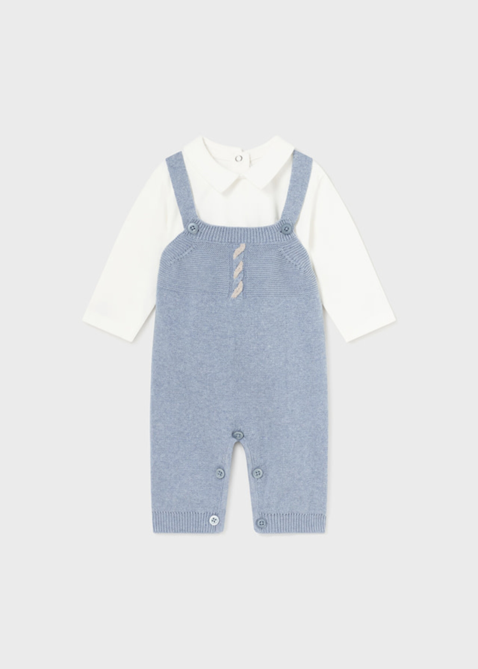 Mayoral Mayoral Knit dungarees set Blue - 24 02621