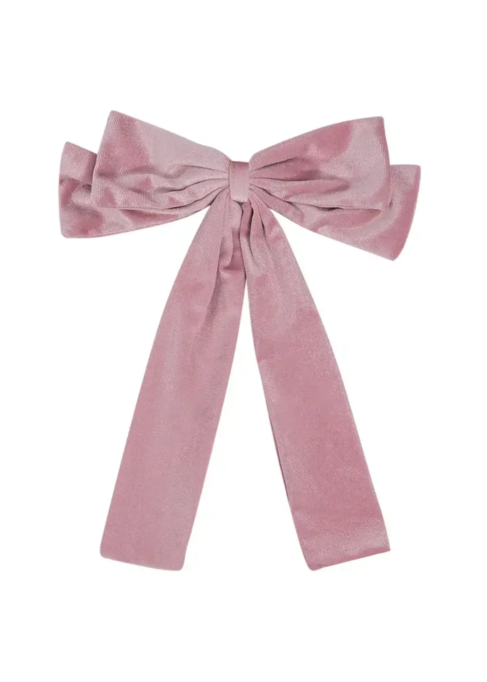 Siena Siena  strik velvet oud roze groot