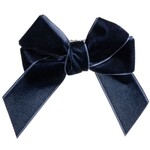 Siena Siena strik velvet d blauw 9 cm
