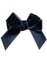 Siena Siena strik velvet d blauw 9 cm