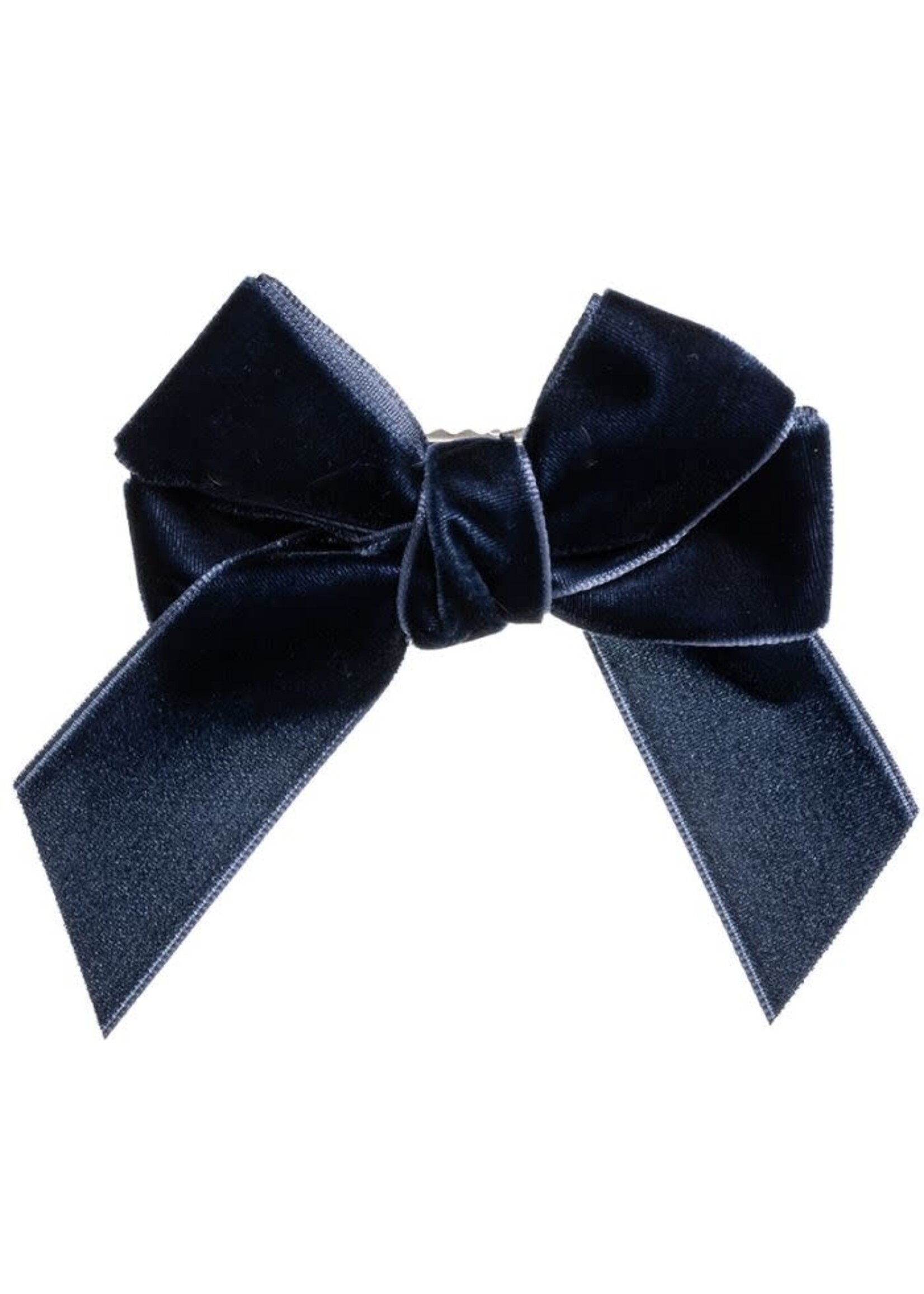 Siena Siena strik velvet d blauw 9 cm