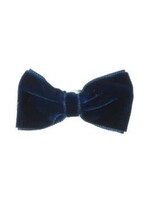 Siena Siena strik velvet d blauw 6,5 x 3,5 cm