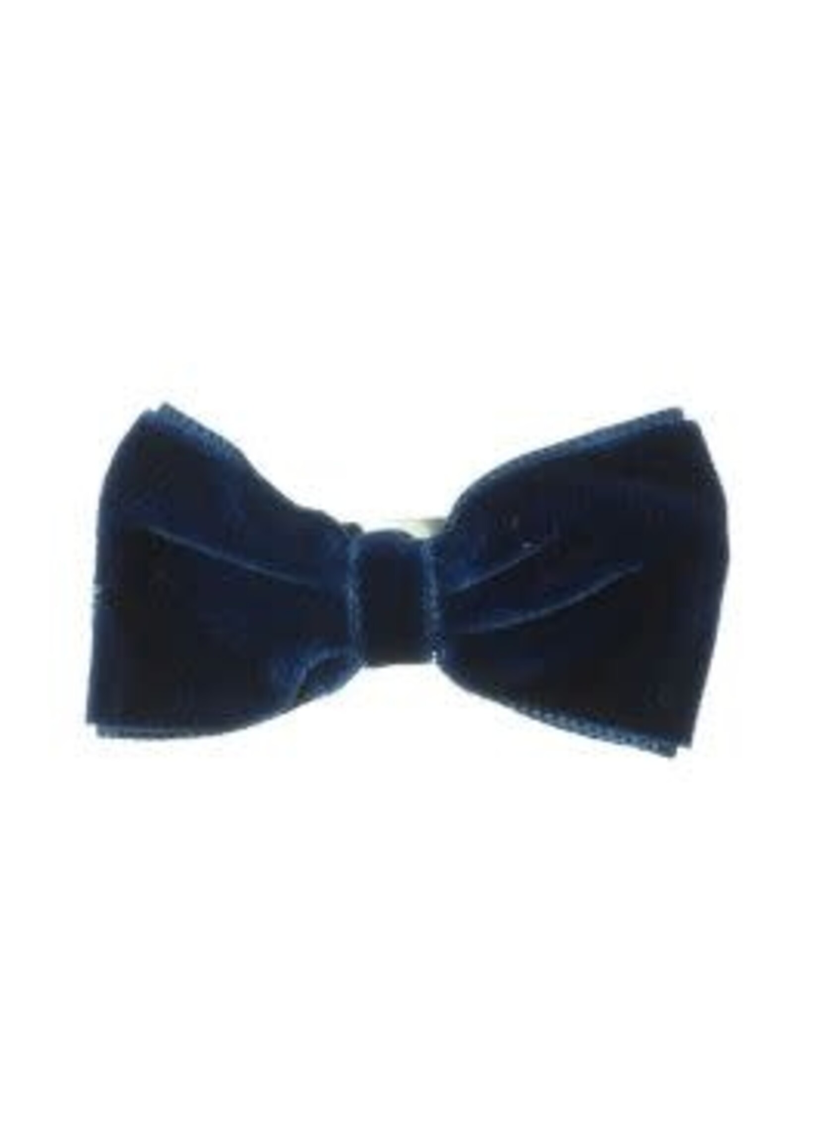Siena Siena strik velvet d blauw 6,5 x 3,5 cm