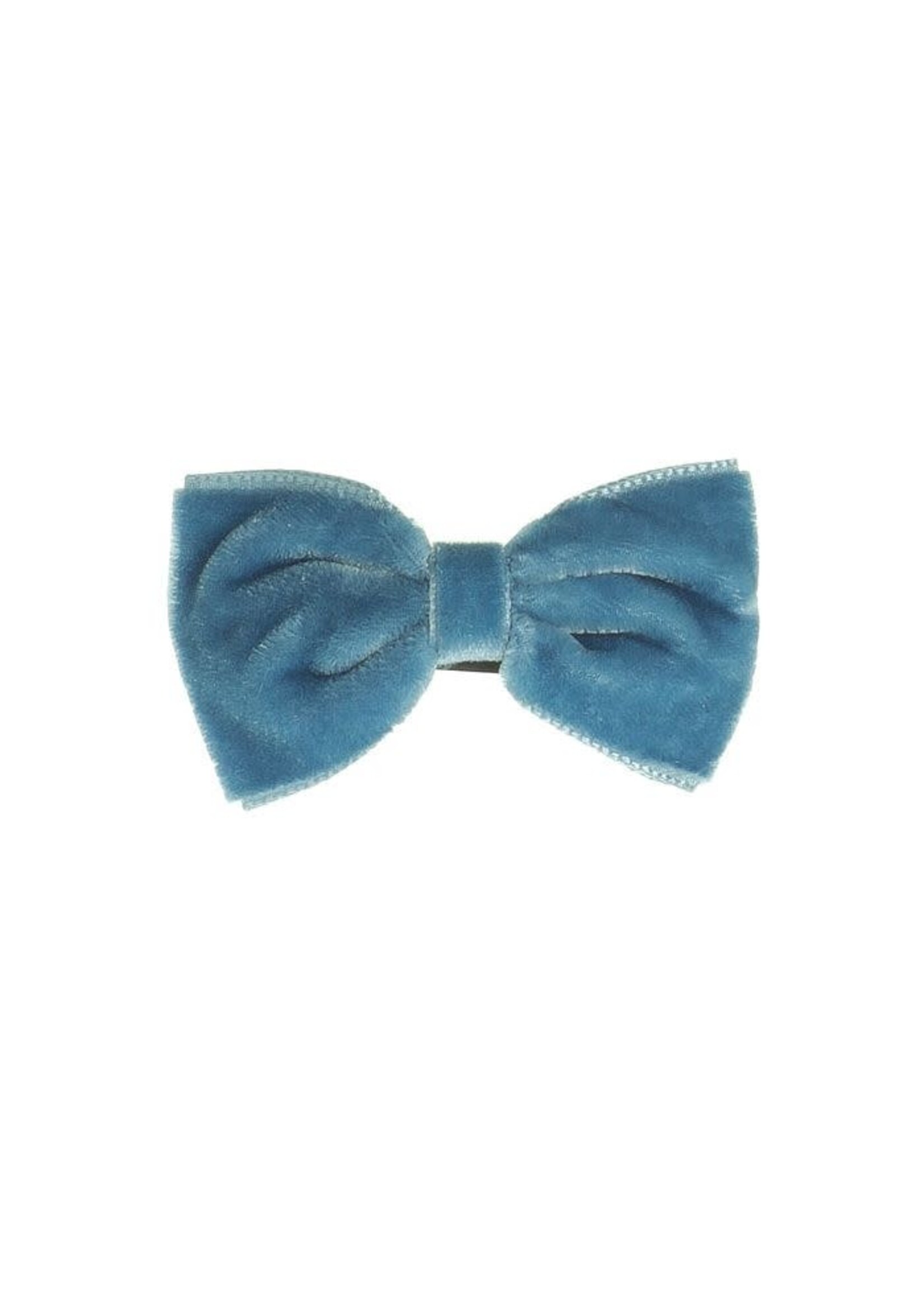 Siena Siena strik velvet blauw 6,5 x 3,5 cm