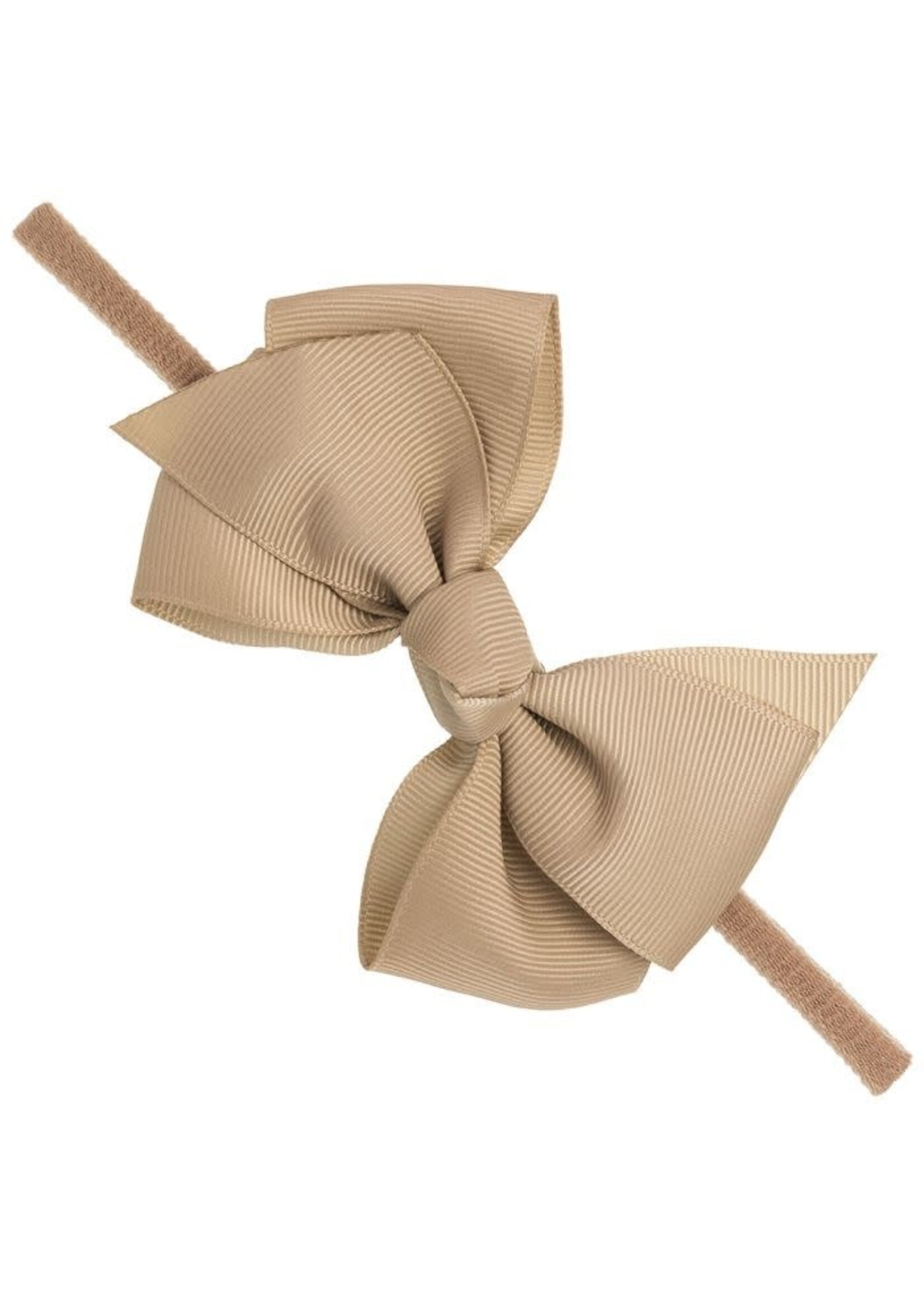 Siena Siena haarband  beige met groot  satijnen  strik