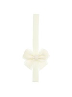 Siena Siena Haarband off white met satijn strikje 6 cm