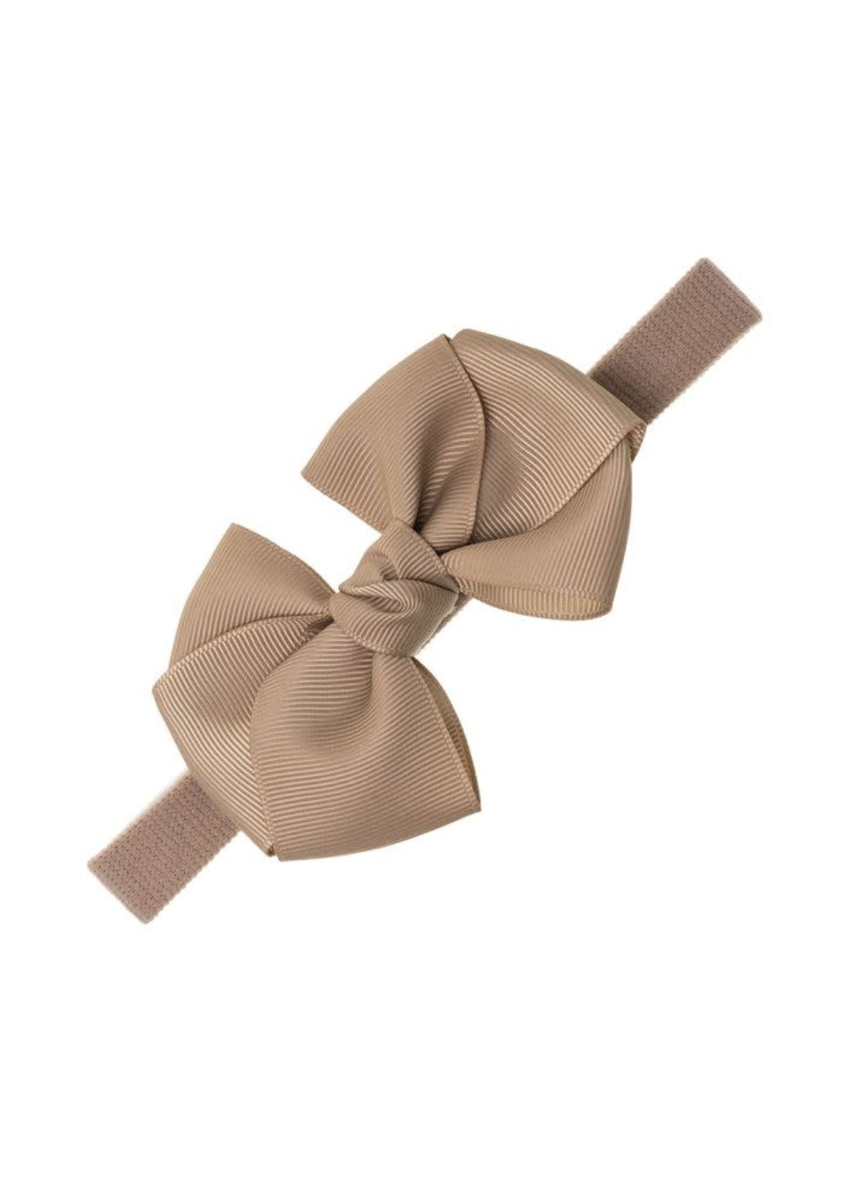 Siena Siena Haarband beige met grote strik 10 x 7 cm