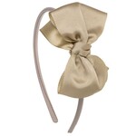 Siena  haarband  beige met strik 9;7 cm.