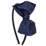 Siena  haarband  d.blauwmet strik 9;7 cm.