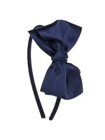 Siena  haarband  d.blauwmet strik 9;7 cm.