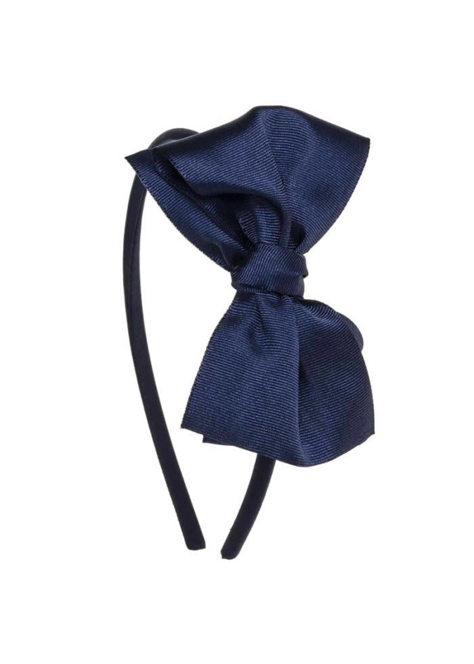 Siena  haarband  d.blauwmet strik 9;7 cm.