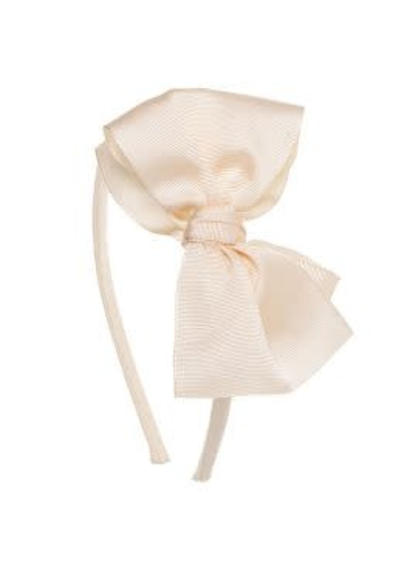 Siena  haarband  off white met strik 9;7 cm.