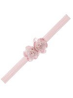 Siena Siena  Baby haarband roze met bloem