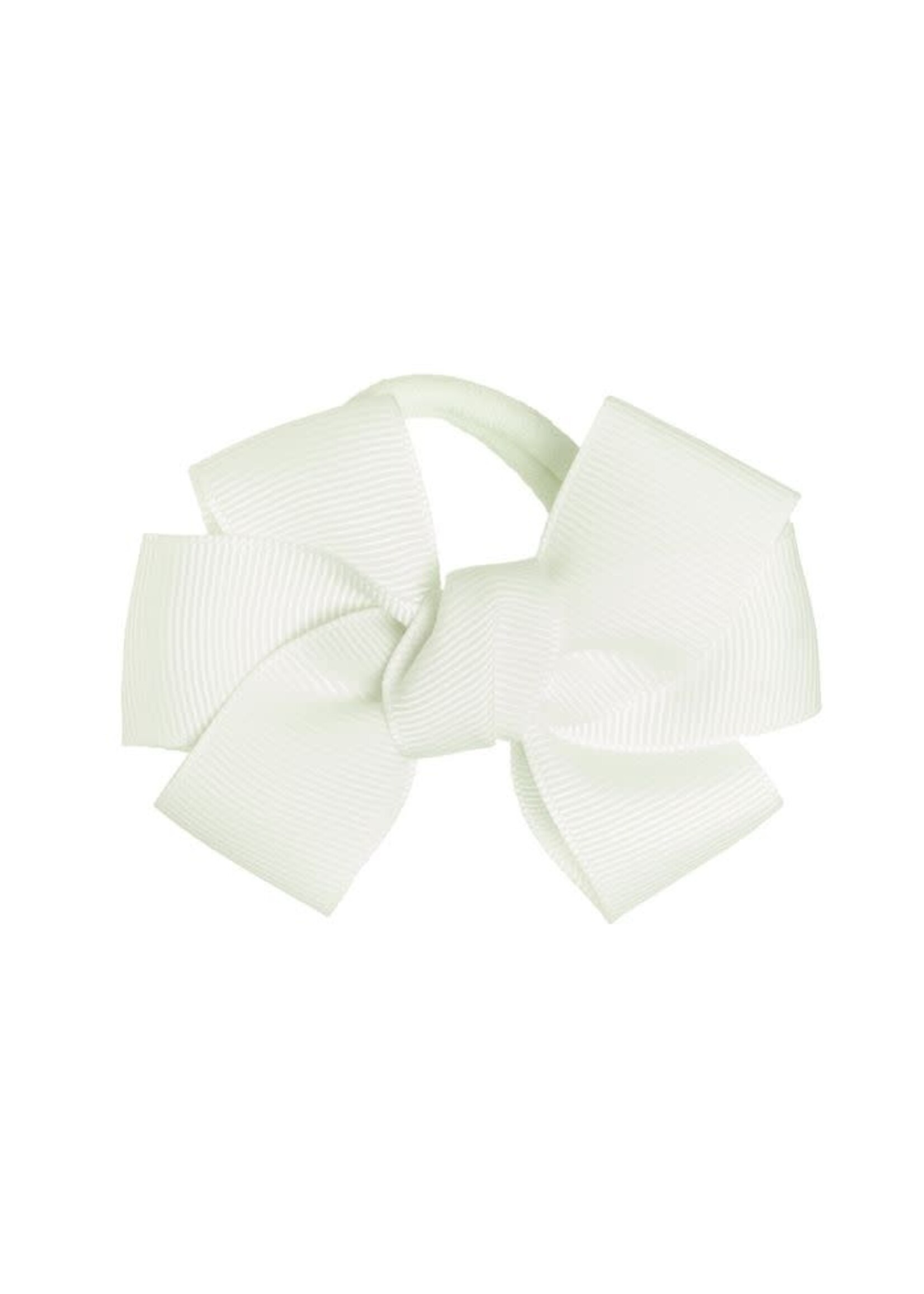 Siena Siena elastiek  wit satijn strik 10,5 x 7 cm