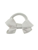 Siena Siena  Baby strik wit elastiek met  satijnen strik 4,5 x 3 cm