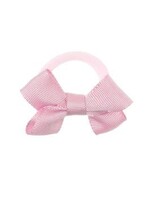 Siena Siena  Baby strik roze elastiek met  satijnen strik 4,5 x 3 cm