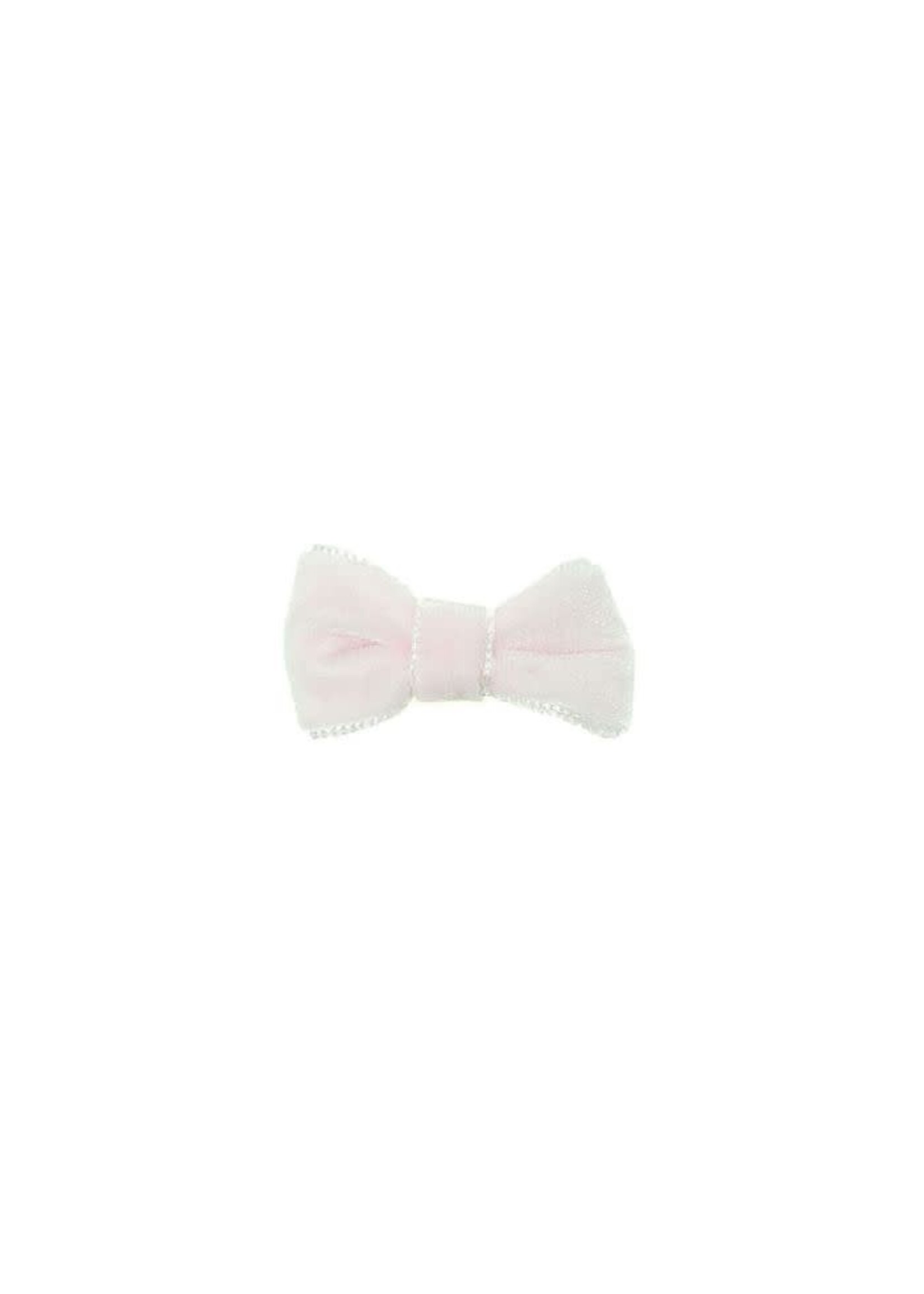 Siena  Baby strik roze elastiek met velvet strik 4,5 x 3 cm