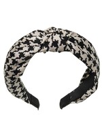 Siena Siena strik Haarband ruit zwart