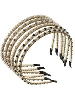 Siena Siena strik Haarband goud parel