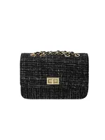 Tas 22 x 14 x 8 cm. met stiksels en gouden detail