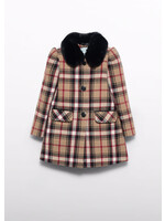Abel & Lula Abel & Lula Plaid coat Camel - 24 05835