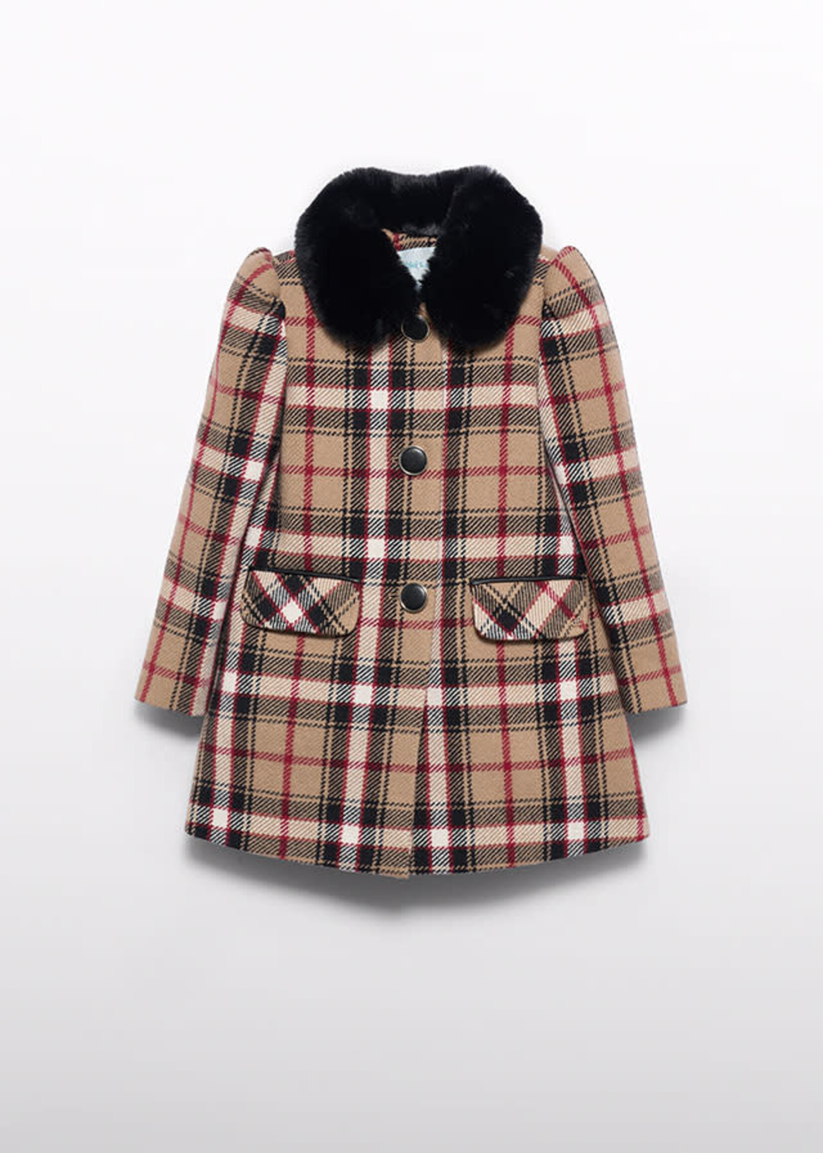 Abel & Lula Abel & Lula Plaid coat Camel - 24 05835