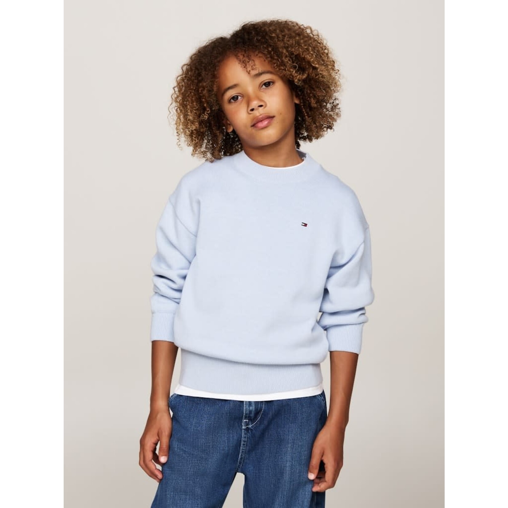 Tommy Hilfiger Tommy Hilfiger ESSENTIAL  SWEATER, C1O KB0KB09466C1O Breezy Blue