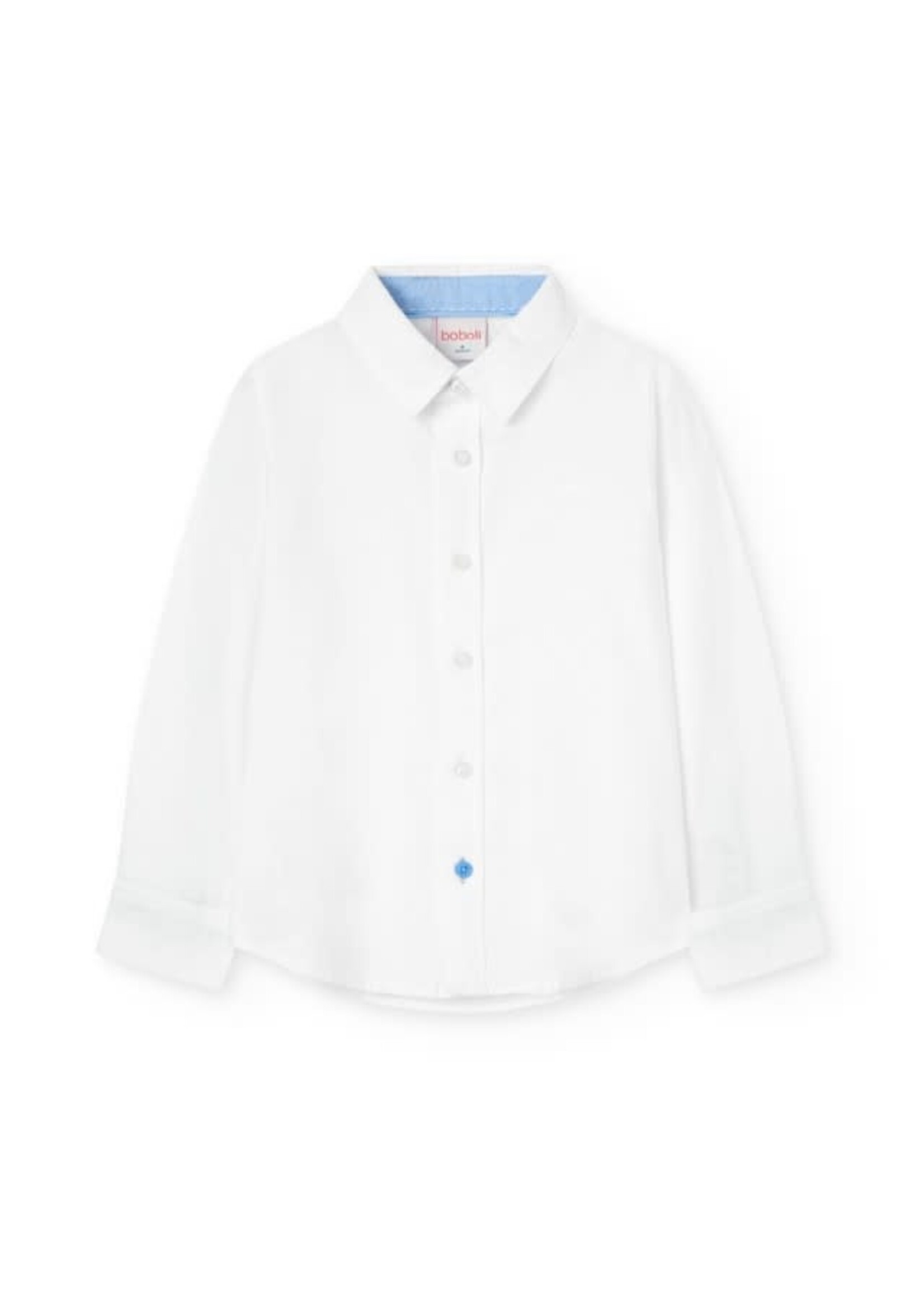 Boboli Boboli Oxford long sleeves shirt for boy -BCI white 739010