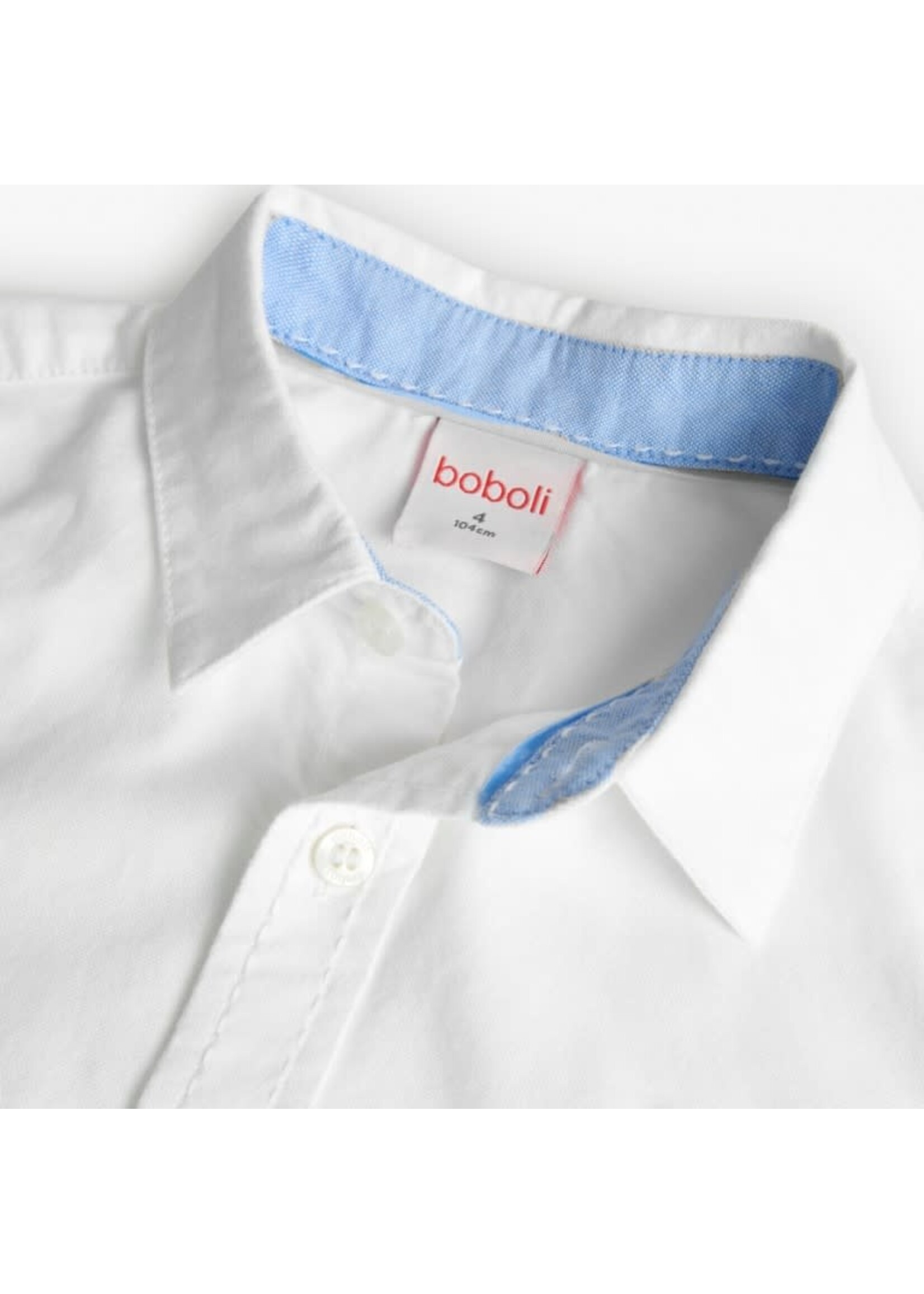 Boboli Boboli Oxford long sleeves shirt for boy -BCI white 739010