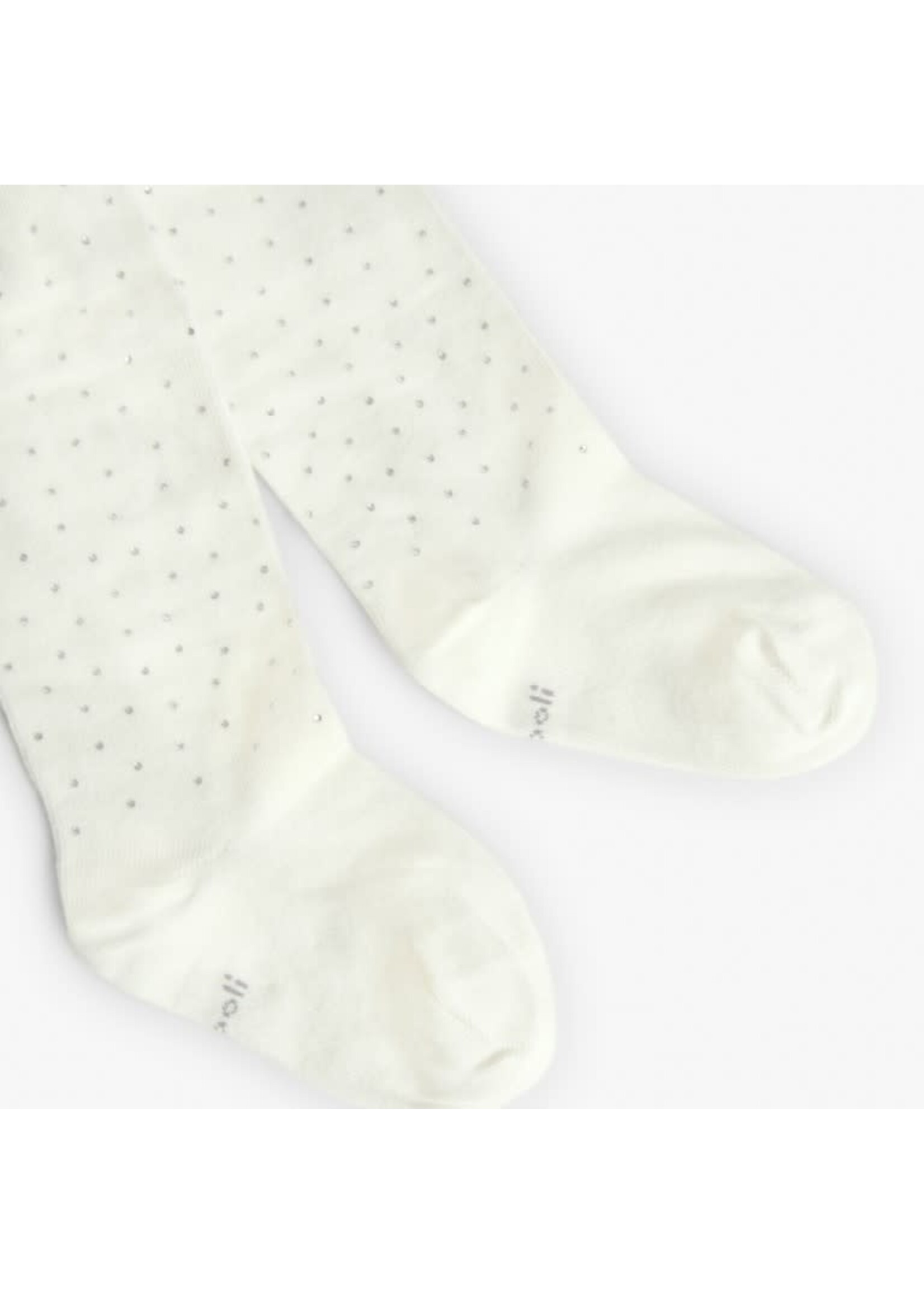 Boboli Boboli Thick tights for baby girl -BCI off white 709017