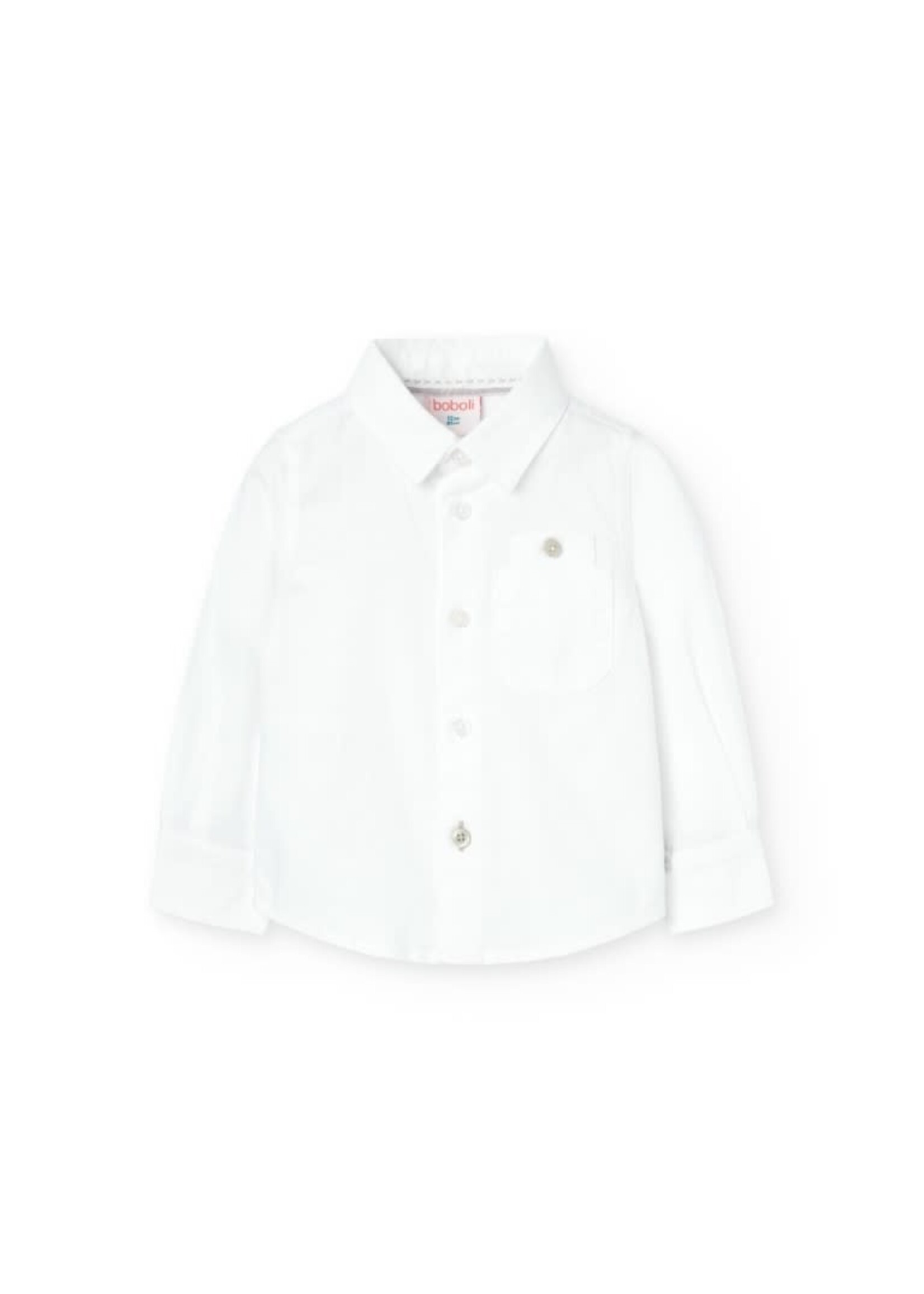 Boboli Boboli Oxford long sleeves shirt for baby -BCI white 719153