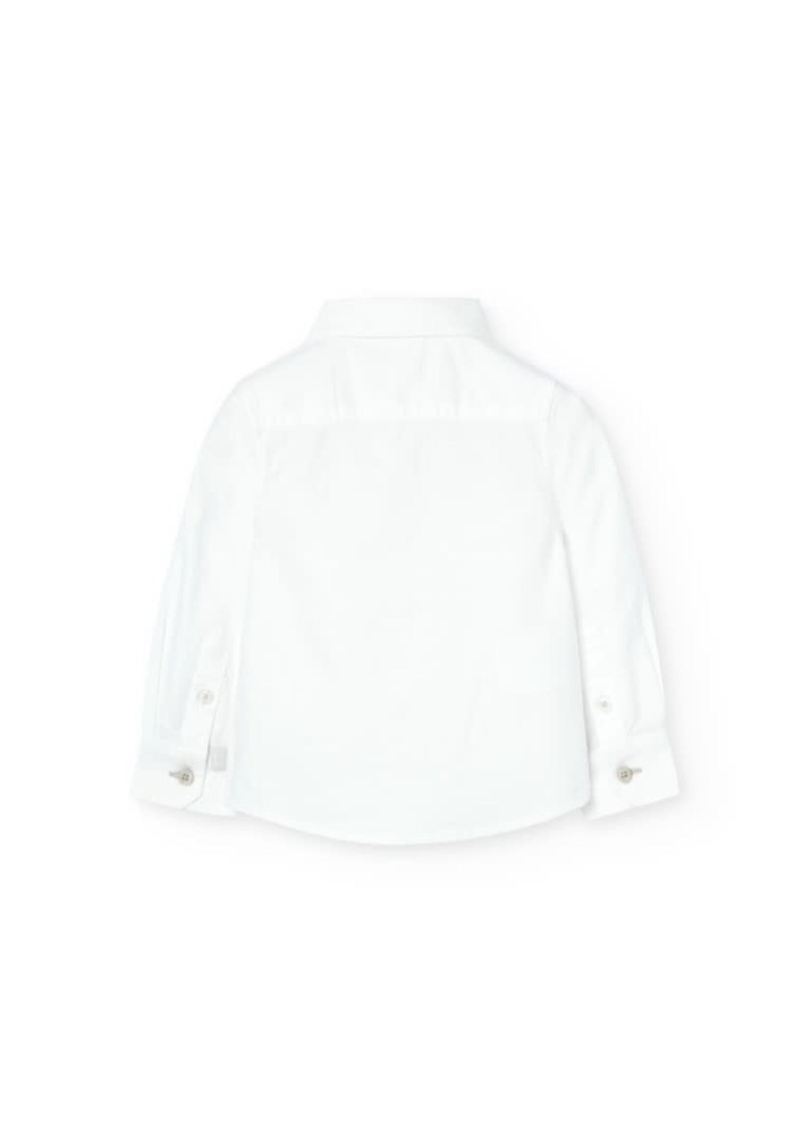 Boboli Boboli Oxford long sleeves shirt for baby -BCI white 719153B