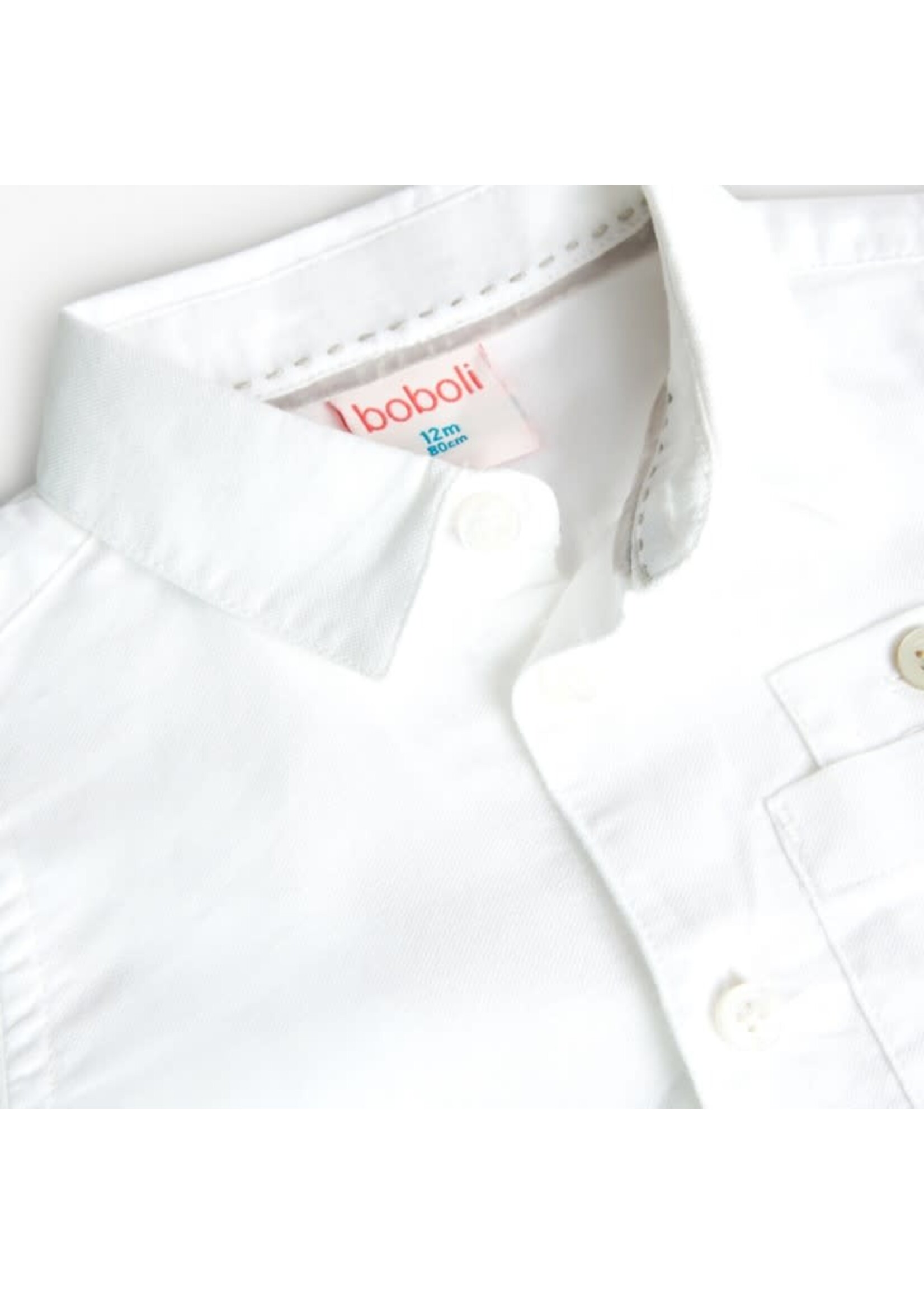 Boboli Boboli Oxford long sleeves shirt for baby -BCI white 719153