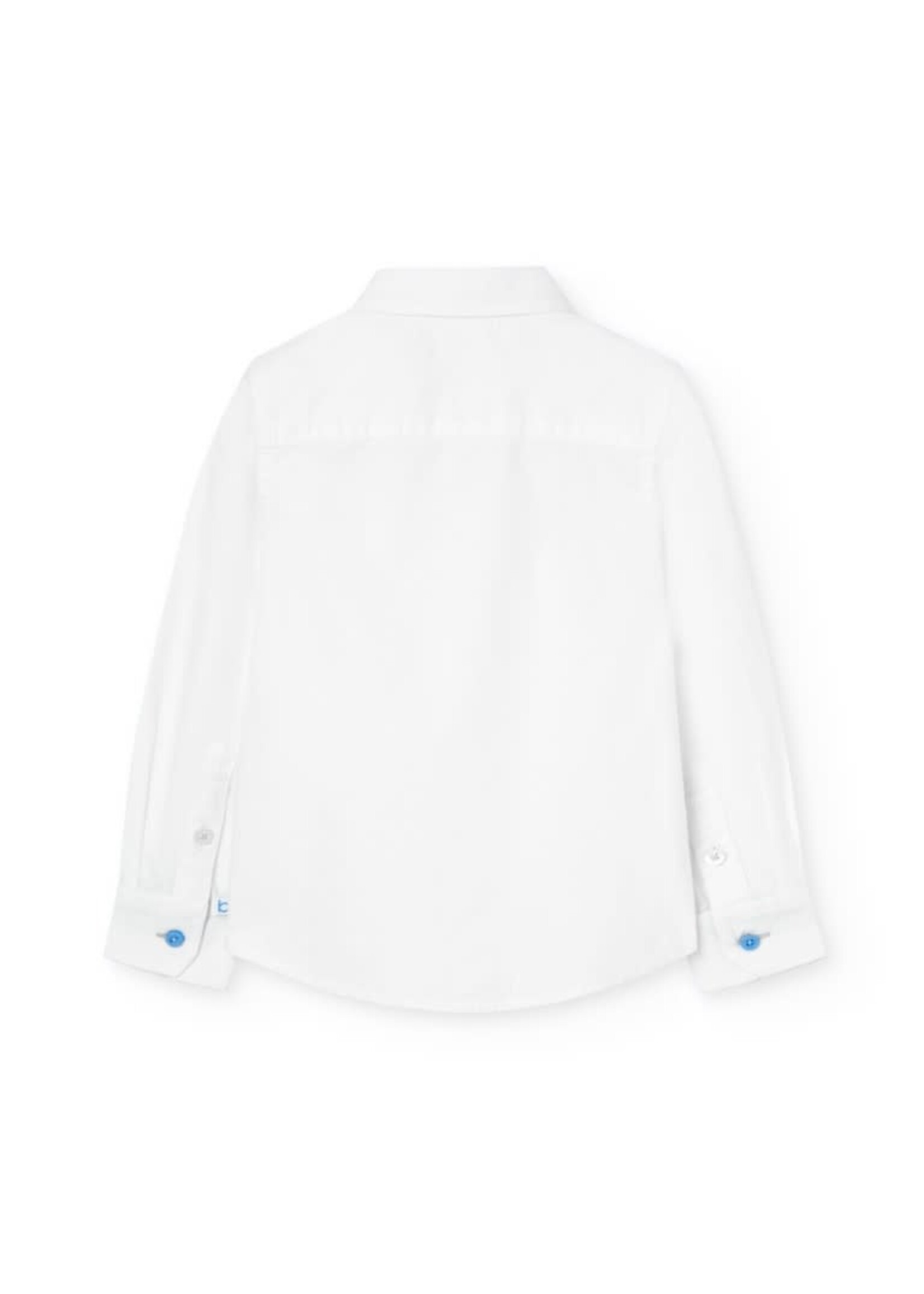 Boboli Boboli Oxford long sleeves shirt for boy -BCI white 739010