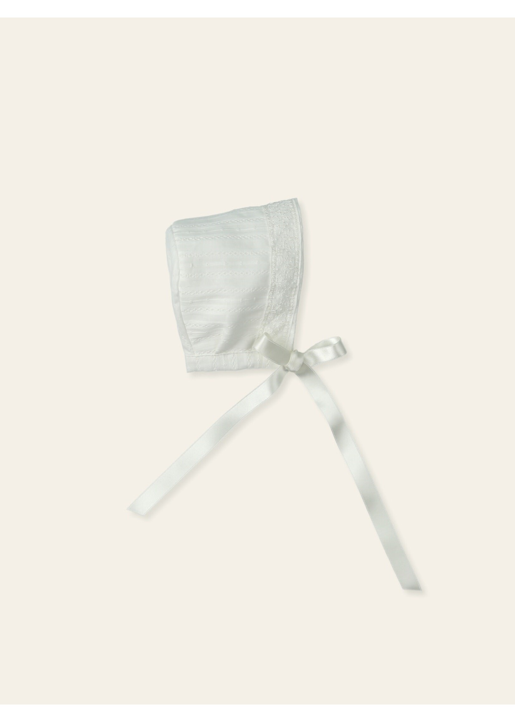 Mac Ilusion Mac Ilusion Conjunto Faldon plumeti vainica cuello muselina "ILUMINAR" -6M- Crudo