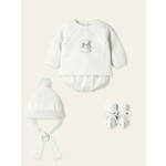 Mac Ilusion Mac Ilusion Traje 4P Canesú menguado, gorro y patucos ESPECIAL osito "SOÑAR" CrudoB