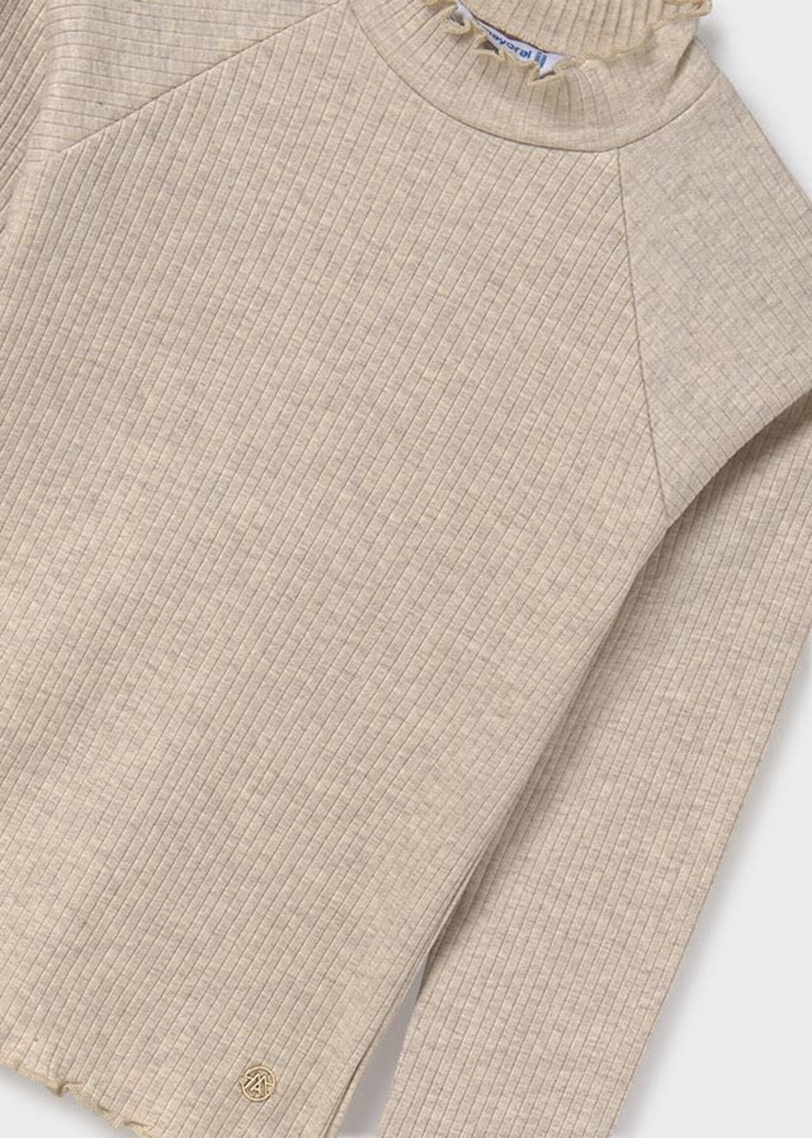 Mayoral Mayoral Rib mockneck sweater H. Stone - 24 07002