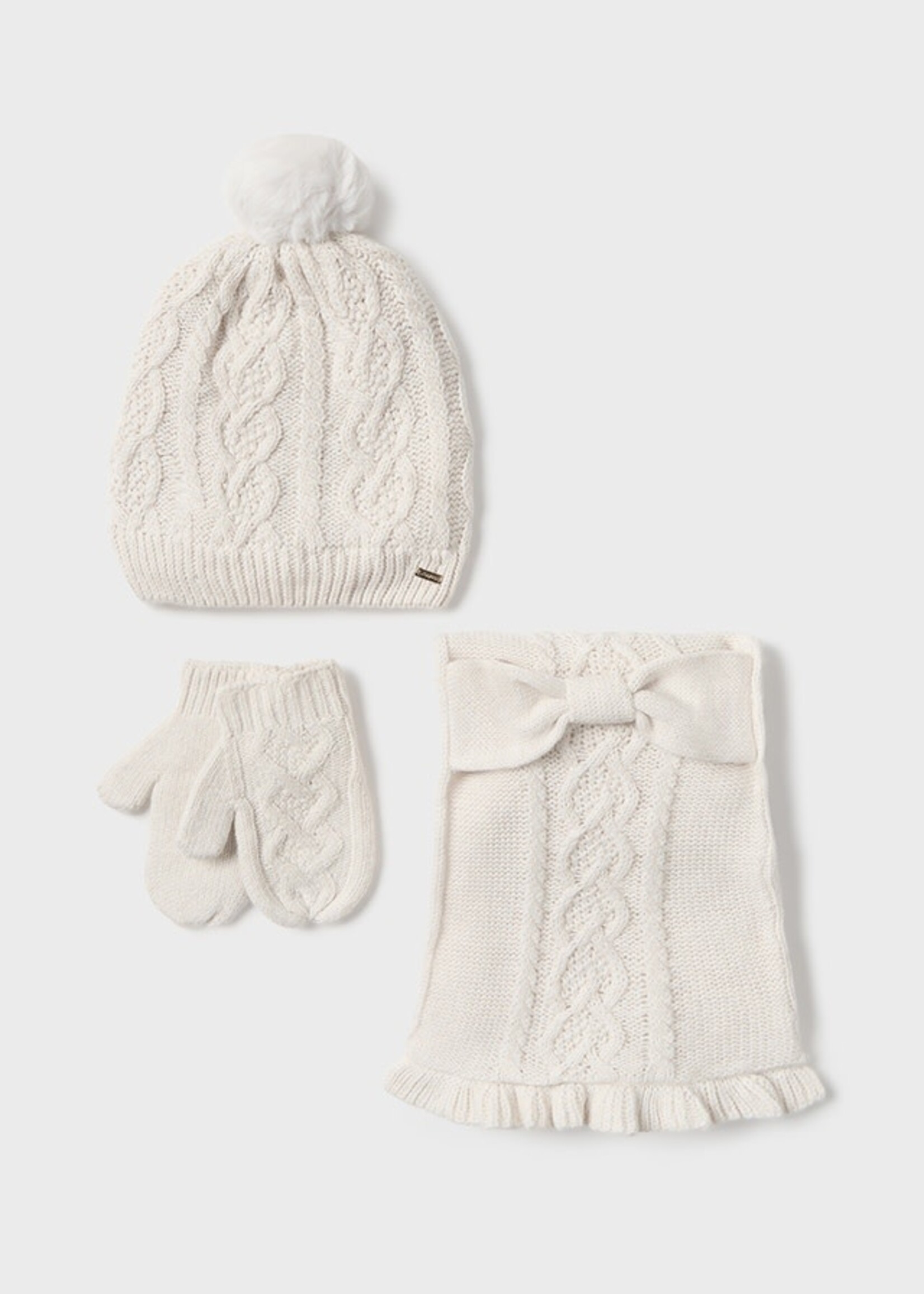 Mayoral Mayoral Hat-scarf set H. Milk - 24 10768