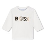 Boss Boss T-SHIRT LANGE MOUWEN J51044 GEBROKEN WIT