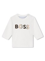 Boss Boss T-SHIRT LANGE MOUWEN J51044 GEBROKEN WIT