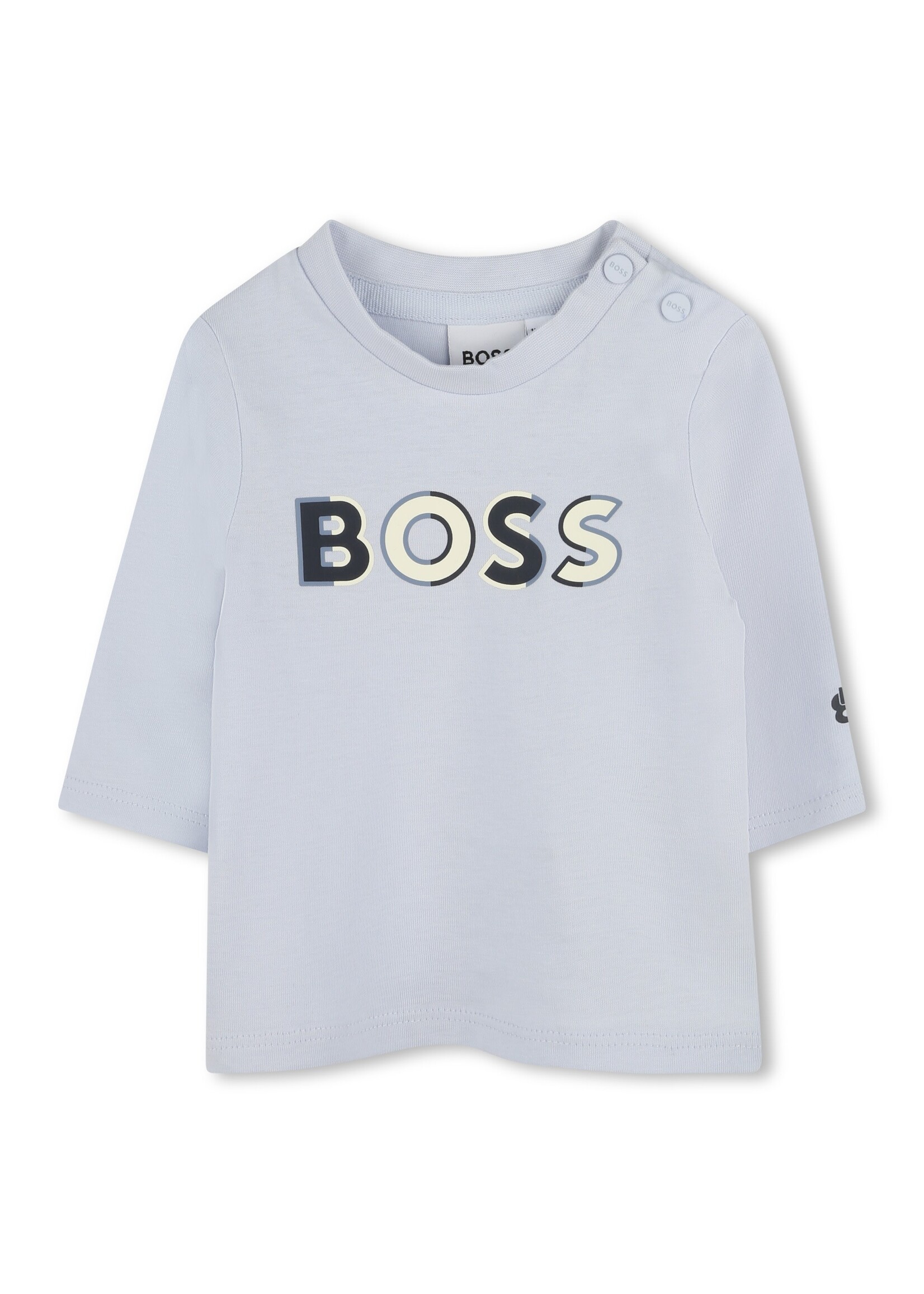 Boss Boss T-SHIRT LANGE MOUWEN J51044 LICHT BLAUW
