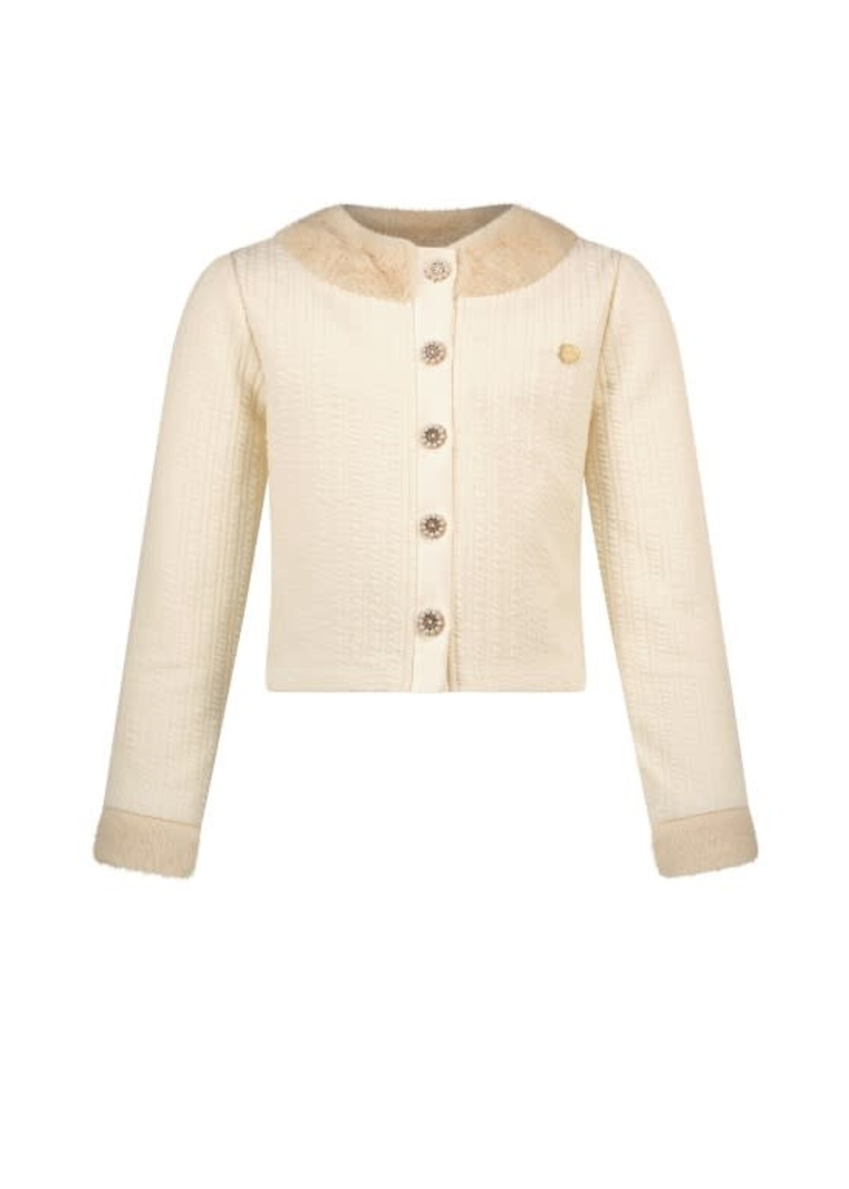 Le Chic Le Chic AMSLEY cable knit & fur jacket C408-5124 Dreamy Creamy