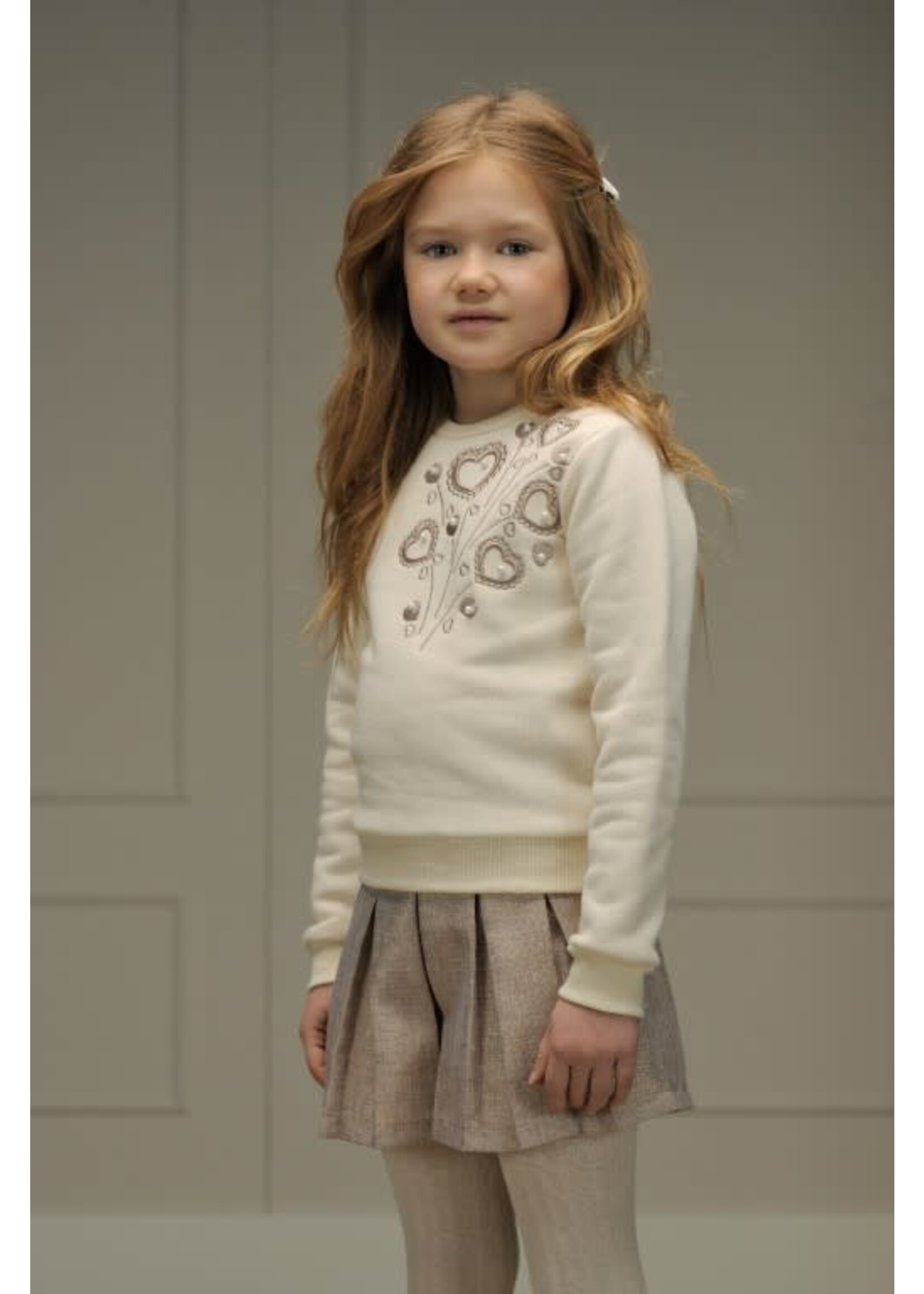 Le Chic Le Chic ODETTE embroidered sweater C408-5300 Dreamy Creamy