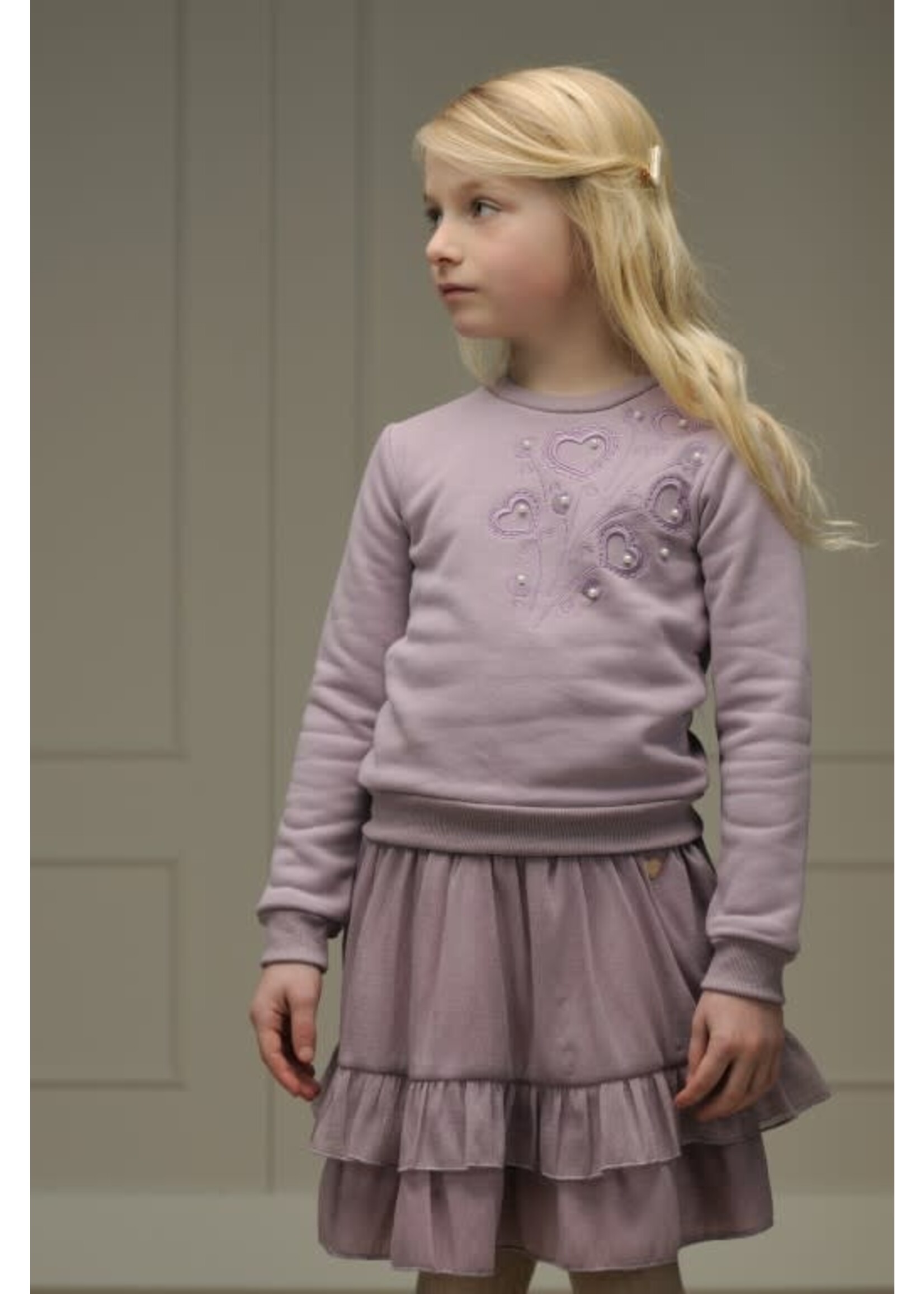 Le Chic Le Chic ODETTE embroidered sweater C408-5300 Sweet Plums