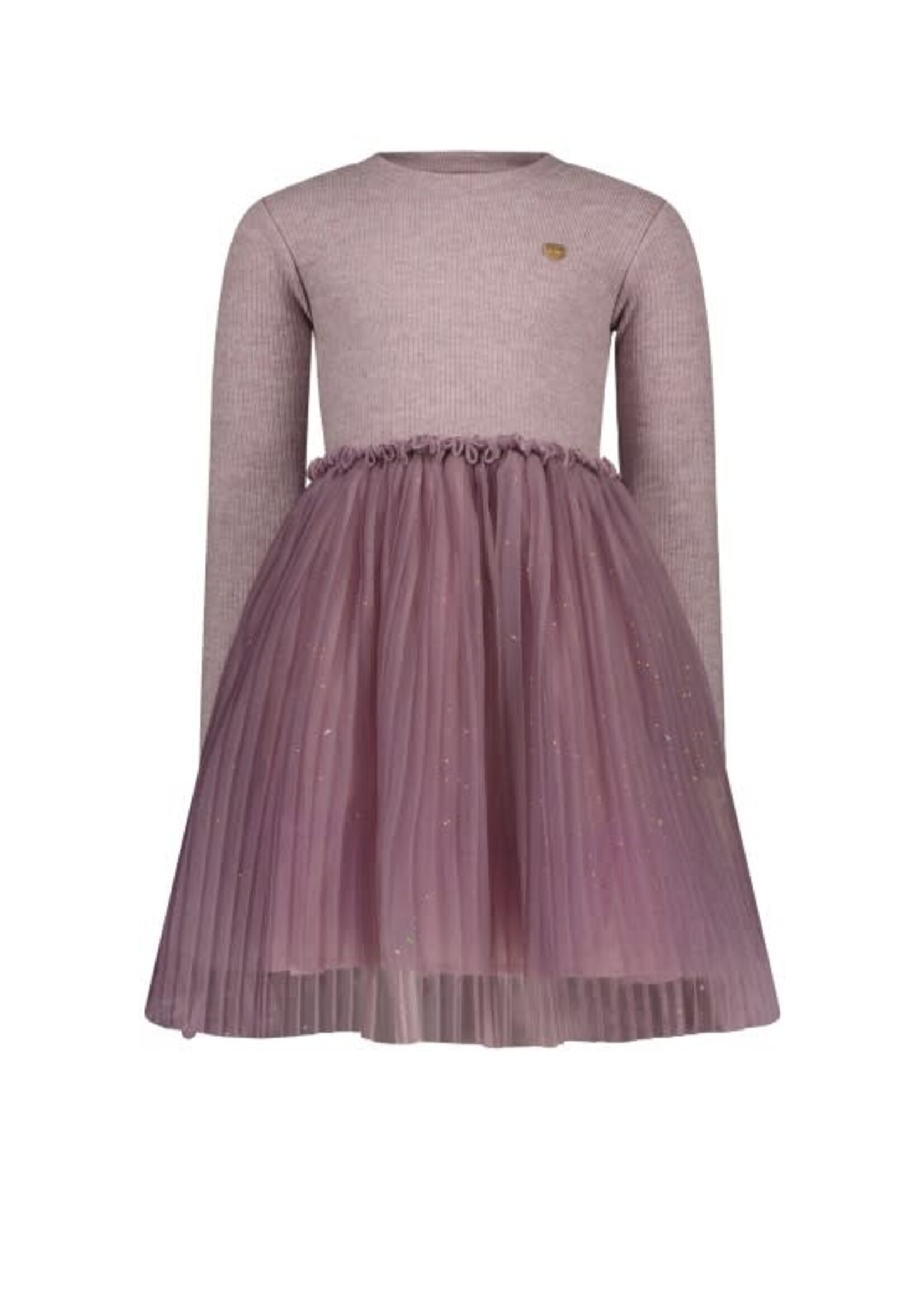 Le Chic Le Chic SMART soft knit & tule dress C408-5825 Sweet Plums